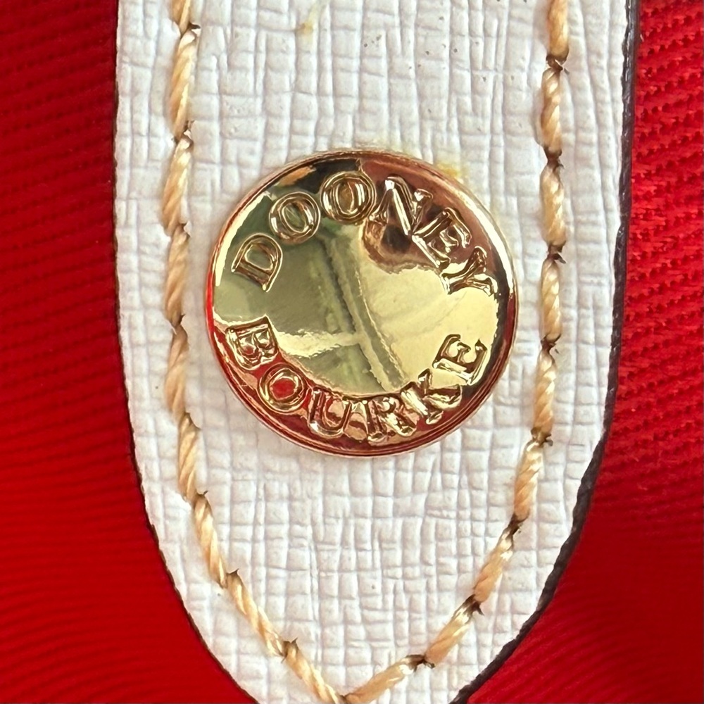 Dooney & Bourke Saffiano Leather Zip Top Satchel White - Barely Used - Picture 8 of 10